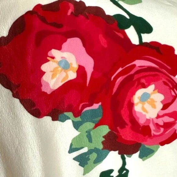 Sezane Anastasia Silk Floral Wrap Dress Ecru Peony Size 34 US 2 - Picture 10 of 11